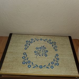 Vintage Warm-O-Tray Cornflower Blue Electric Warming Tray Hot Plate